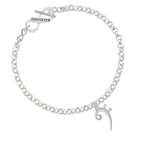 Bass Clef To Infinity Daughter Toggle Bracelet
