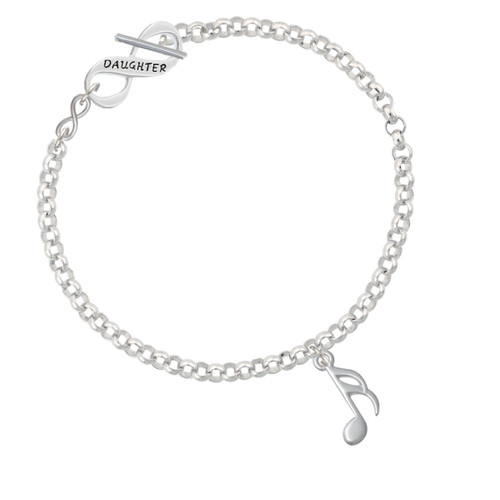 Sixteenth Note To Infinity Daughter Toggle Bracelet