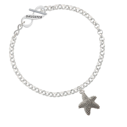 Antiqued Starfish To Infinity Daughter Toggle Bracelet