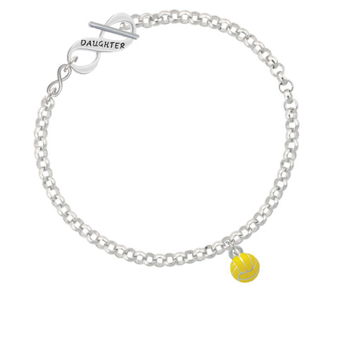 3-D Enamel Water Polo To Infinity Daughter Toggle Bracelet