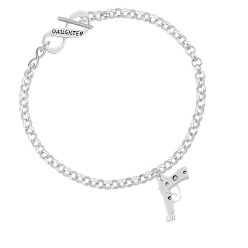 9mm Handgun To Infinity Daughter Toggle Bracelet