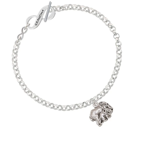 Loved Elephant with Baby To Infinity Grandma Toggle Bracelet