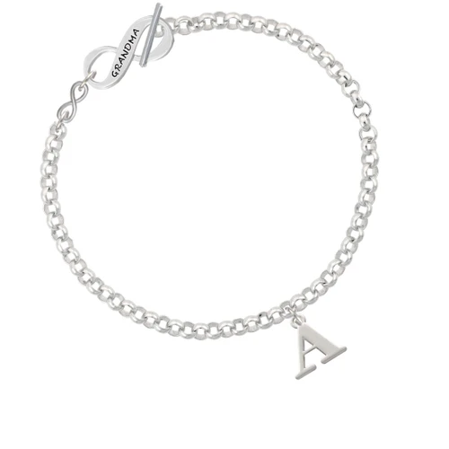 Large Initial - A - To Infinity Grandma Toggle Bracelet
