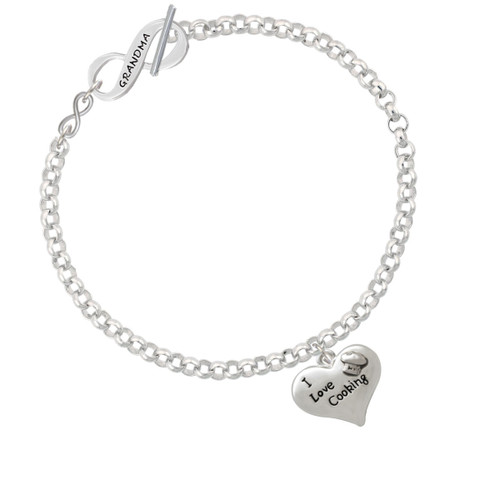 I love Cooking Heart with Chef Hat To Infinity Grandma Toggle Bracelet