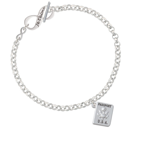 U.S. Passport To Infinity Je t'aime Toggle Bracelet