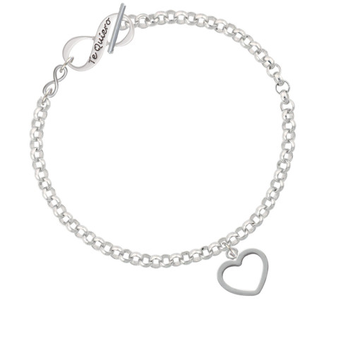 Outline Heart To Infinity Te Quiero Toggle Bracelet