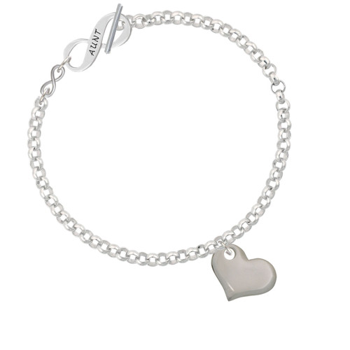 Stainless Steel Heart To Infinity Aunt Toggle Bracelet