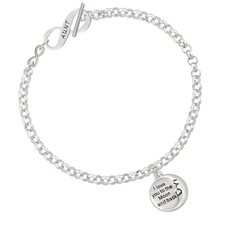I Love You to the Moon and Back To Infinity Aunt Toggle Bracelet