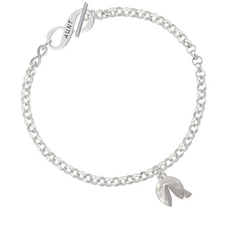 3-D Fortune Cookie To Infinity Aunt Toggle Bracelet