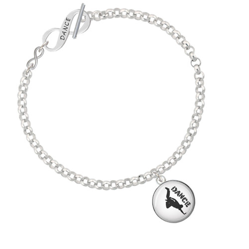 Domed Hip Hop Handstand Dance To Infinity Dance Toggle Bracelet