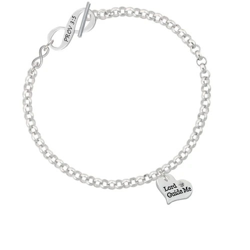 Small Lord Guide Me Heart To Infinity Proverbs 3:5 Toggle Bracelet