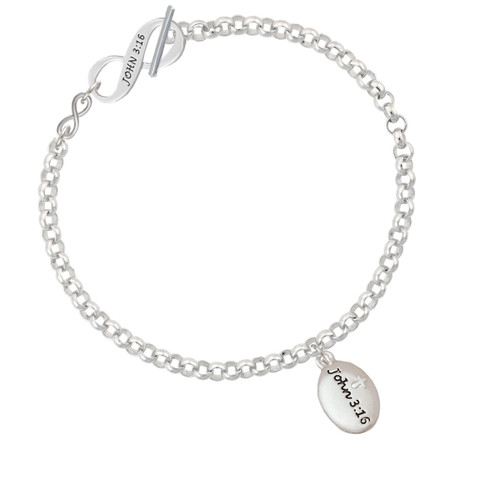 Bible Verse John 3:16 To Infinity John 3:16 Toggle Bracelet