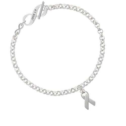 Ribbon To Infinity Joshua 1:9 Toggle Bracelet