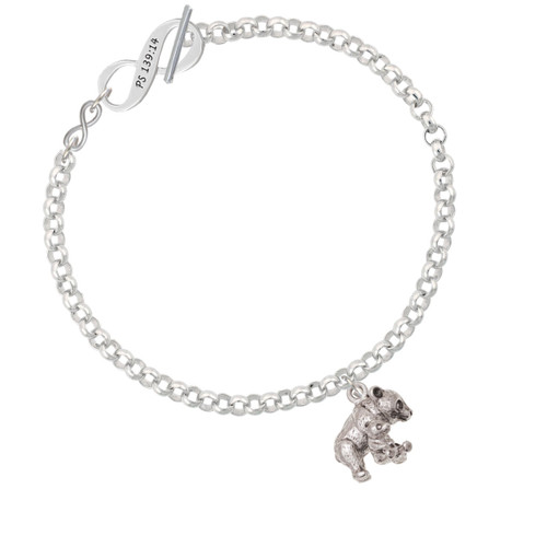 Panda with Baby To Infinity Psalm 139:14 Toggle Bracelet