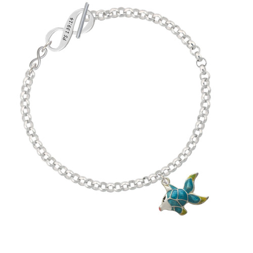 Blue Tropical Fish with Yellow Fins To Infinity Psalm 139:14 Toggle Bracelet