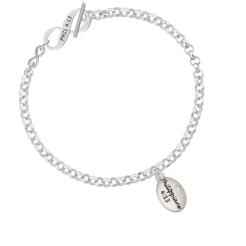 Bible Verse Philippians 4:13 To Infinity Philippians 4:13 Toggle Bracelet