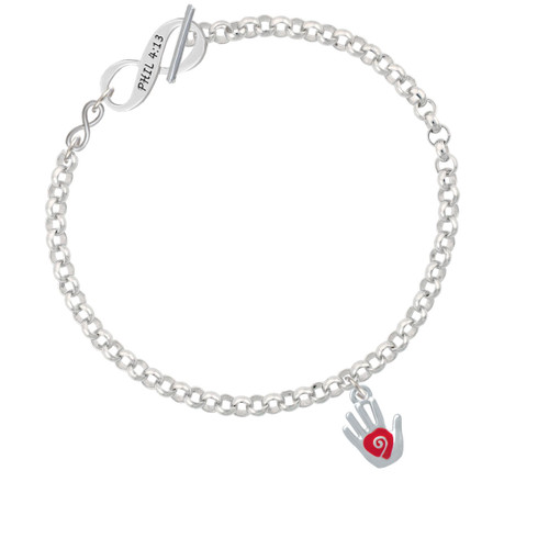 Healing Hand To Infinity Philippians 4:13 Toggle Bracelet