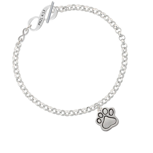 Large Paw To Infinity Philippians 4:13 Toggle Bracelet