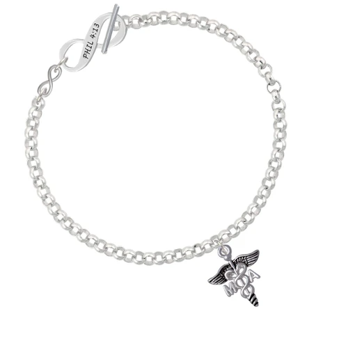 Caduceus - MA To Infinity Philippians 4:13 Toggle Bracelet