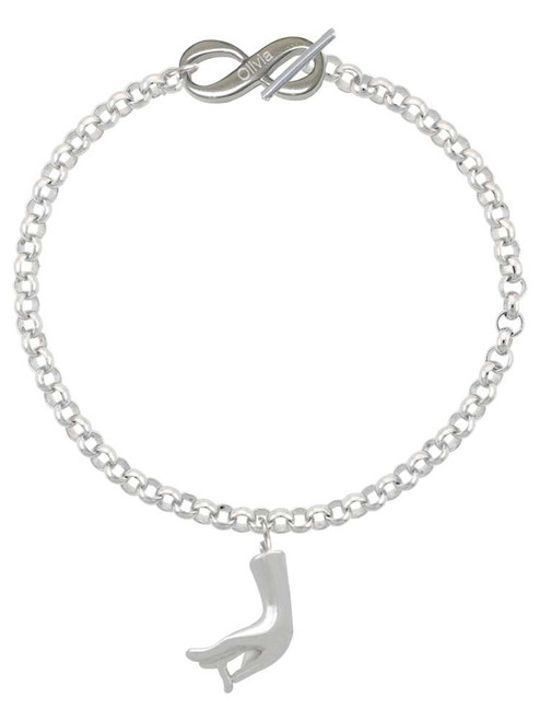 Buddha Hand (Charity & Compassion) - Custom Engraved Infinity Toggle Bracelet: Personalized Jewelry Gift - Names, Initials, Dates, Bible Verses