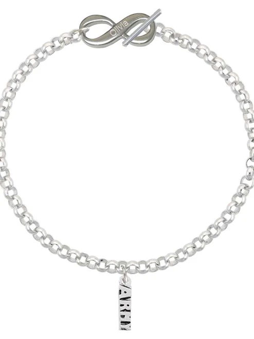 Army - Custom Engraved Infinity Toggle Bracelet: Personalized Jewelry Gift - Names, Initials, Dates, Bible Verses
