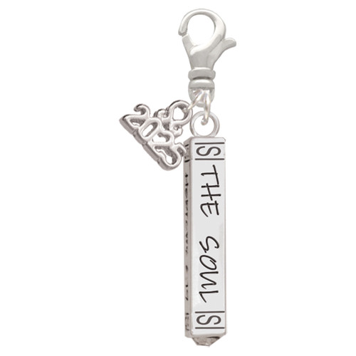 Hope Anchors the Soul Bar - Silver Plated Clip on Charm with Mini Year 2025: Year to Remember Jewelry Gift - Celebrations