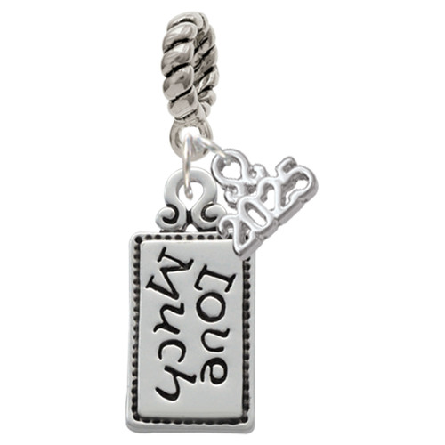 Silver Plated Love Much - Silver Plated Twist Rope Bead Charm Dangle with Mini Year 2025: Year to Remember Jewelry Gift - Celebrations