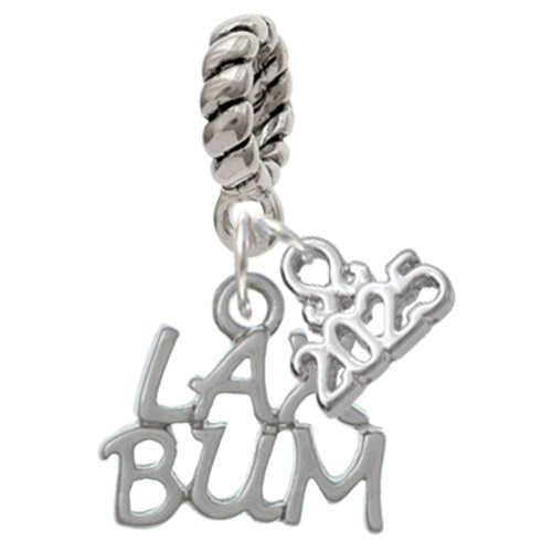 Silver Plated LAX BUM - Silver Plated Twist Rope Bead Charm Dangle with Mini Year 2025: Year to Remember Jewelry Gift - Celebrations