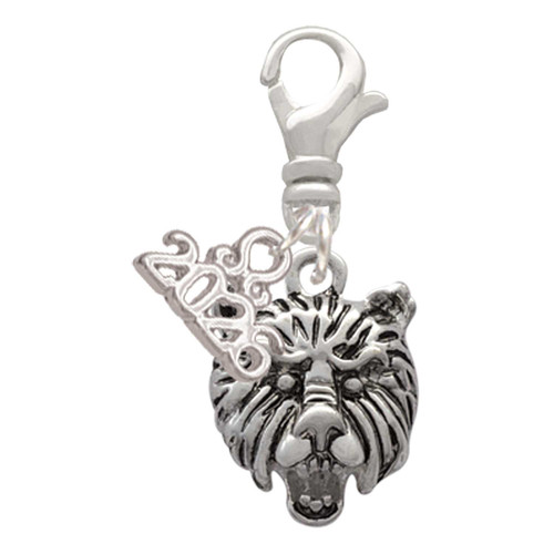 Silver Plated Small Bear - Mascot - Silver Plated Clip on Charm with Mini Year 2026: Year to Remember Jewelry Gift - Celebrations