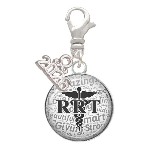 Silver Plated Domed Black RRT - Silver Plated Clip on Charm with Mini Year 2026: Year to Remember Jewelry Gift - Celebrations