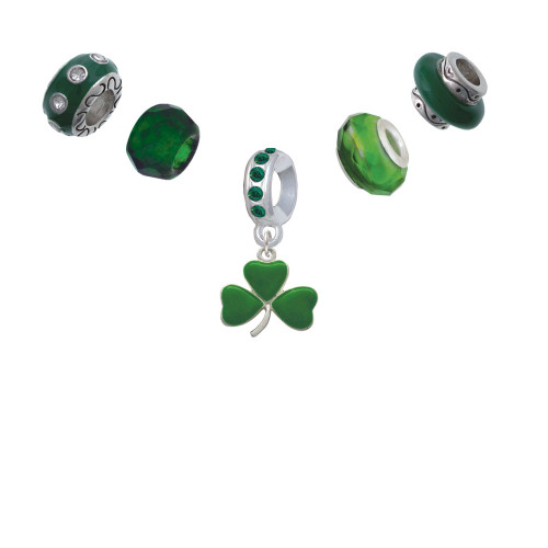 Enamel Shamrock Charms, Clover Charms, Green Shamrock Charms, Charm  Bracelets, Jewelry Charms, St Patricks Day Charms 