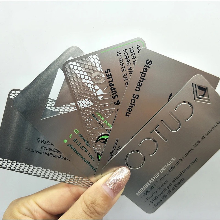 Metal Laser Engraved Business Cards