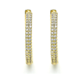 18K-Gold Plated Micro Crystal Pavé Huggie Hoop Earrings product image