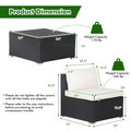 5-Piece Patio Rattan Wicker Furniture Conversation Set product image