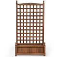 Solid Wood Planter Box with Trellis product image