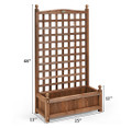 Solid Wood Planter Box with Trellis product image