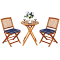 Folding Wooden 3-Piece Patio Bistro Set product image