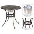 3-Piece Cast Aluminum Bistro Set with Removable Ice Bucket product image