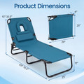 Foldable Outdoor Chaise Lounge Chair product image