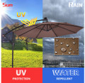 10' Hanging Solar LED Patio Sun Shade Umbrella product image