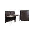 Rattan 3-Piece Nesting Cushioned Outdoor Patio Set product image