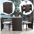 Rattan 3-Piece Nesting Cushioned Outdoor Patio Set product image