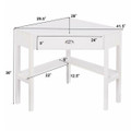 White Wood Corner Computer Desk product image