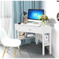 White Wood Corner Computer Desk product image