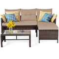 Patio Rattan Wicker Conversation Sofa Set product image