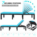 Outdoor Height-Adjustable Patio PE Rattan Chaise Lounges (Set of 2) product image