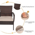 4-Piece Beige Cushioned Rattan Patio Set product image