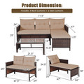 Rattan Wicker Outdoor 3-Piece Patio Sectional product image