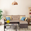 Rattan Wicker Outdoor 3-Piece Patio Sectional product image
