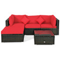 Rattan 5-Piece Outdoor Patio Sectional product image